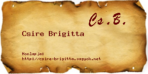 Csire Brigitta névjegykártya