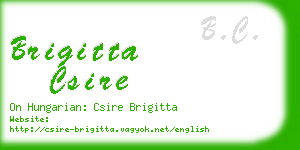 brigitta csire business card